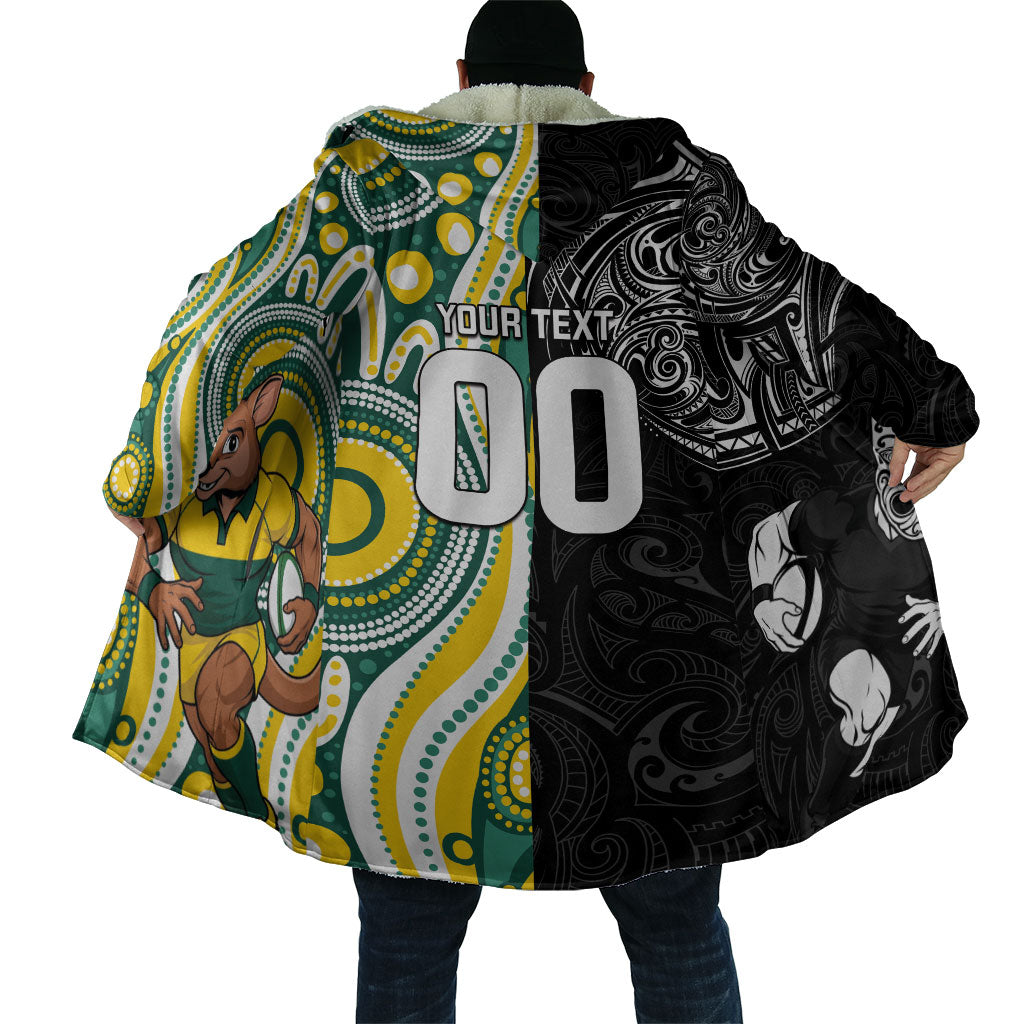 Custom Australia vs New Zealand Cloak Rugby Rivalry Two Nations One Battle