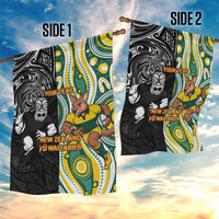 Custom Australia vs New Zealand Garden Flag Rugby Rivalry Two Nations One Battle