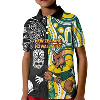 Custom Australia vs New Zealand Kid Polo Shirt Rugby Rivalry Two Nations One Battle