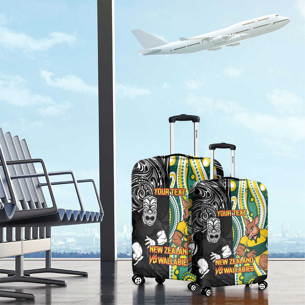 Custom Australia vs New Zealand Luggage Cover Rugby Rivalry Two Nations One Battle