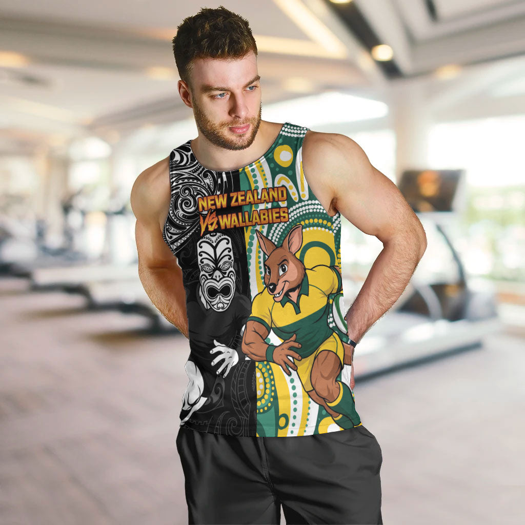Custom Australia vs New Zealand Men Tank Top Rugby Rivalry Two Nations One Battle