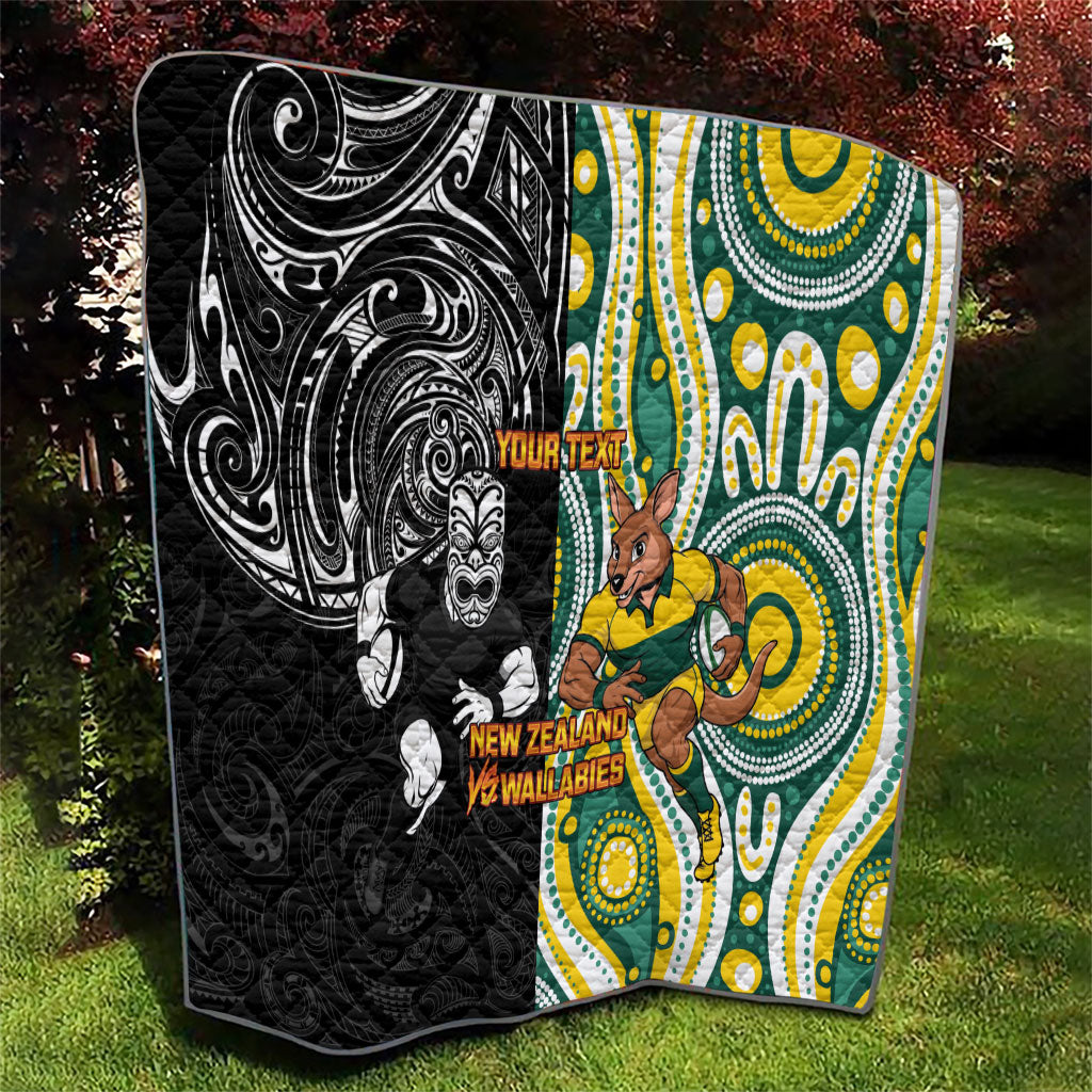 Custom Australia vs New Zealand Quilt Rugby Rivalry Two Nations One Battle