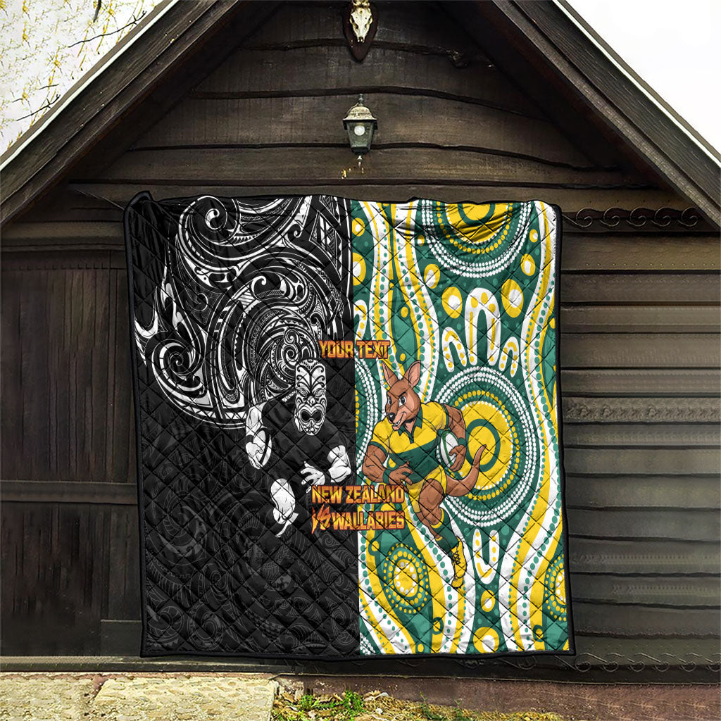 Custom Australia vs New Zealand Quilt Rugby Rivalry Two Nations One Battle