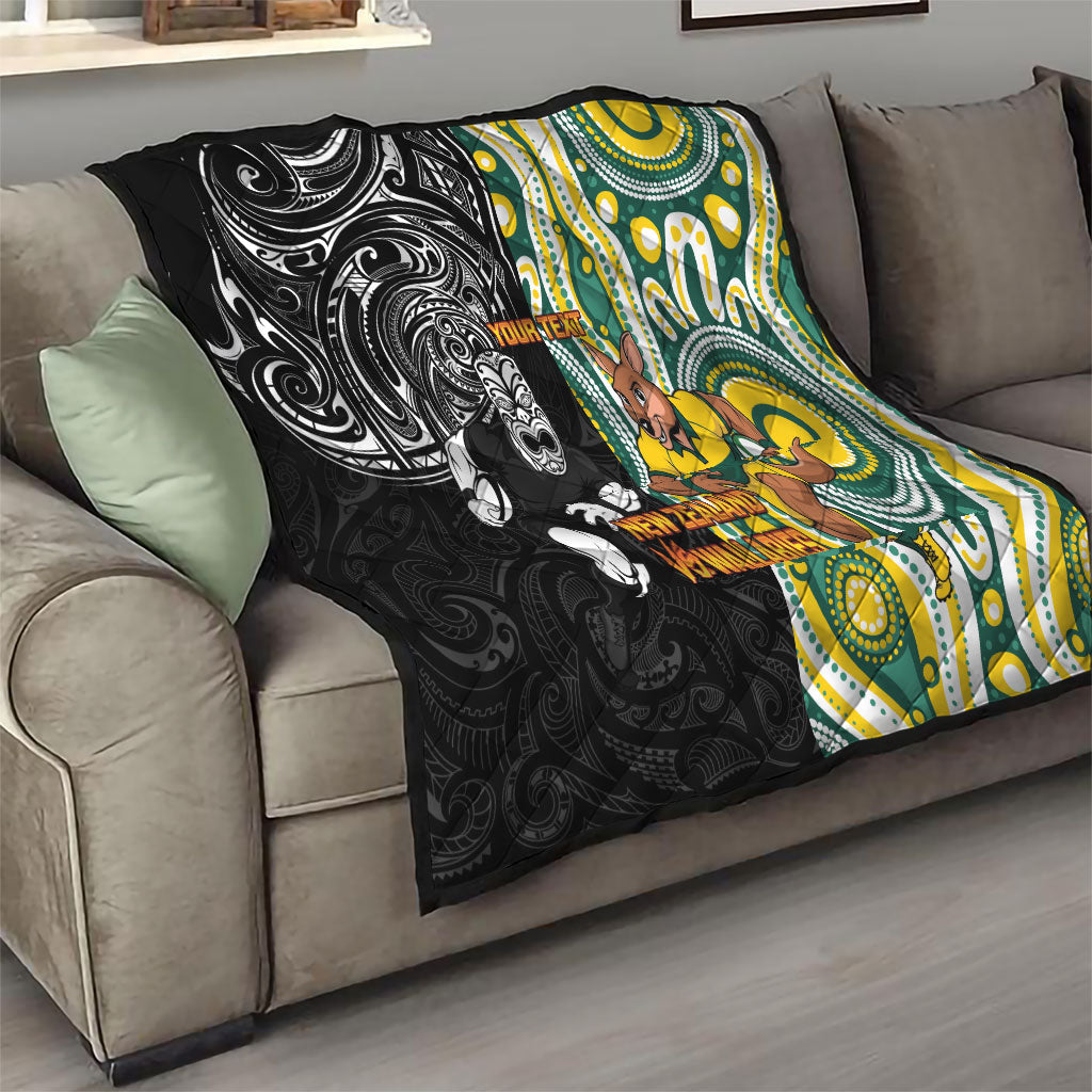 Custom Australia vs New Zealand Quilt Rugby Rivalry Two Nations One Battle
