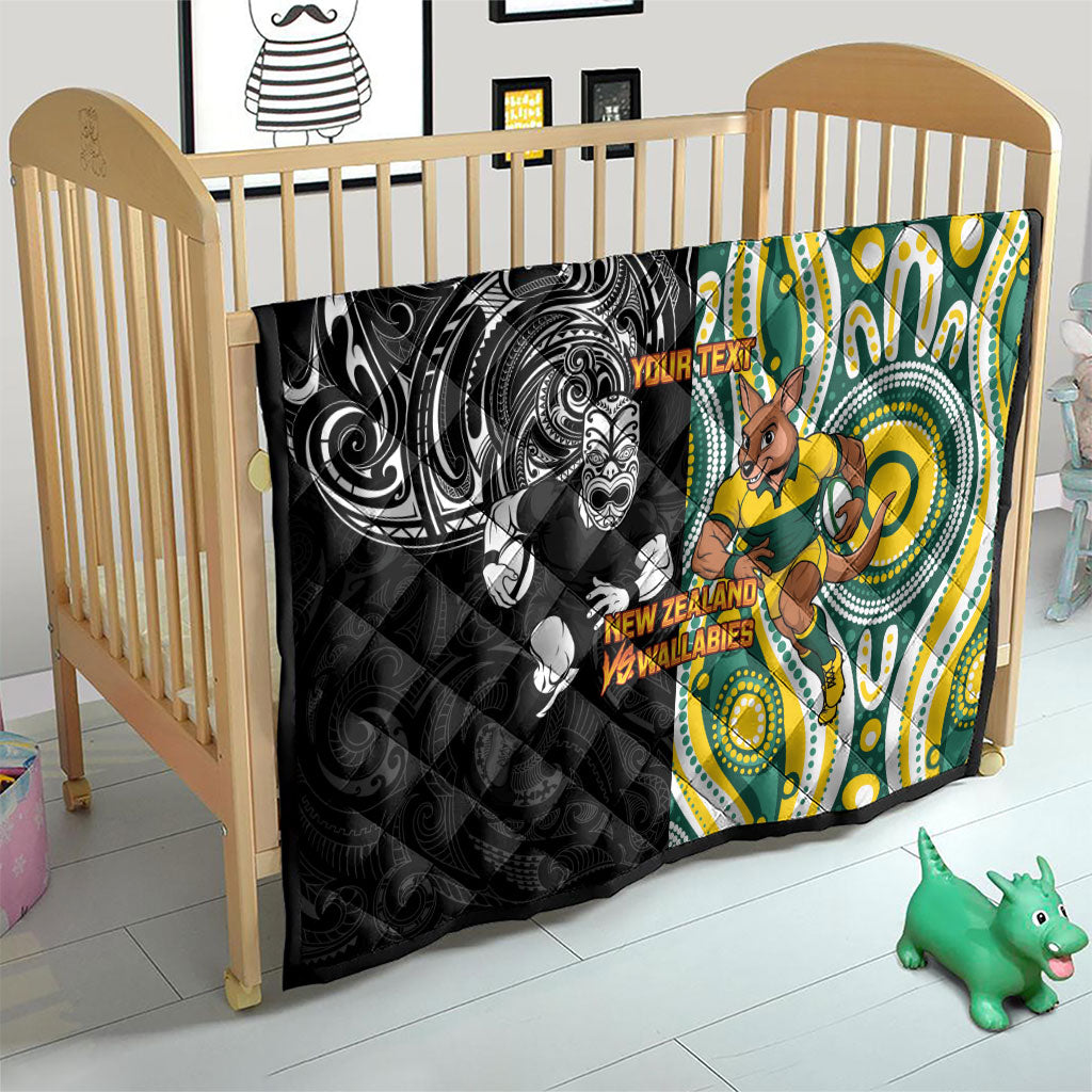 Custom Australia vs New Zealand Quilt Rugby Rivalry Two Nations One Battle