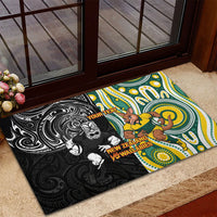 Custom Australia vs New Zealand Rubber Doormat Rugby Rivalry Two Nations One Battle