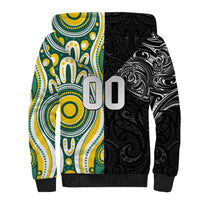 Custom Australia vs New Zealand Sherpa Hoodie Rugby Rivalry Two Nations One Battle