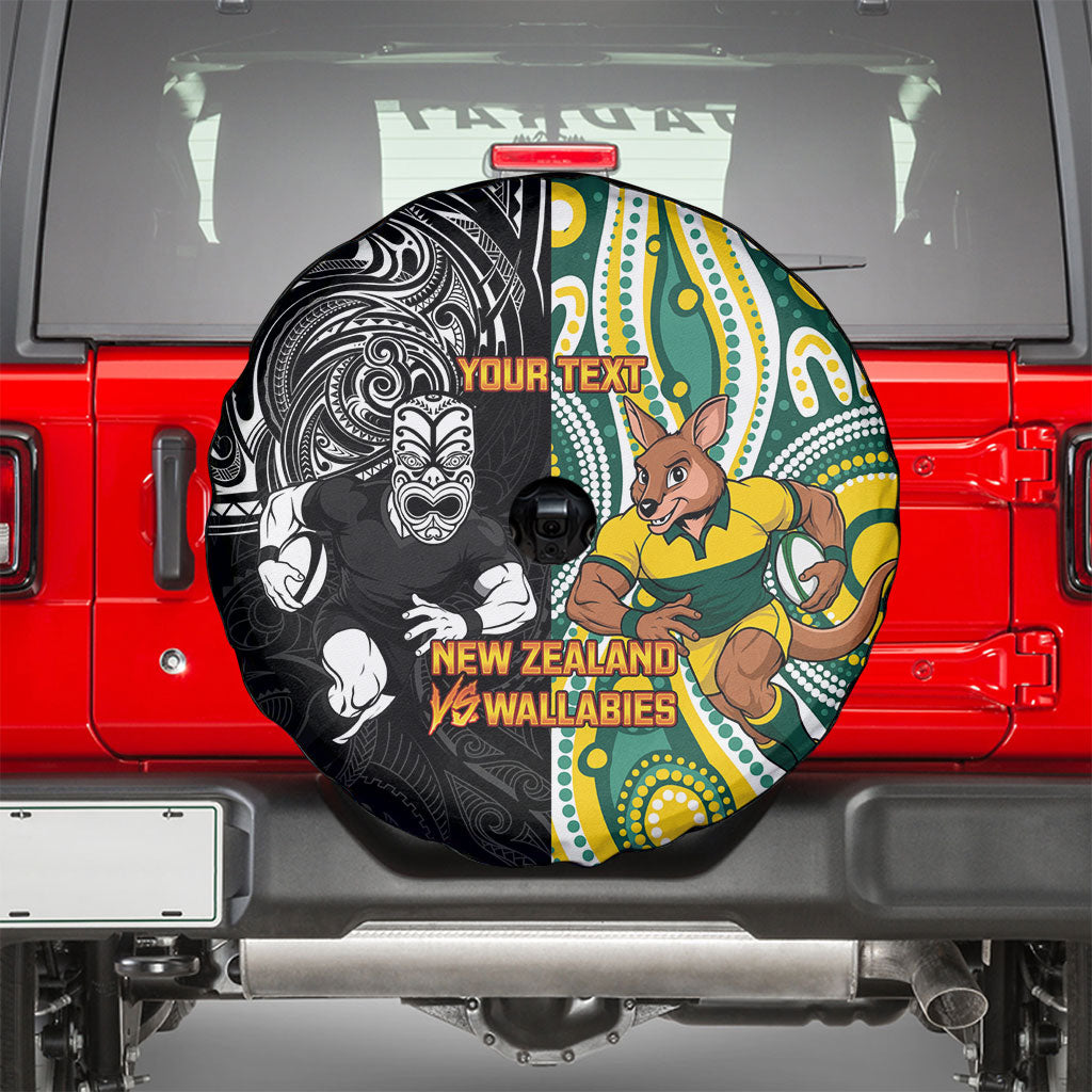 Custom Australia vs New Zealand Spare Tire Cover Rugby Rivalry Two Nations One Battle