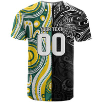 Custom Australia vs New Zealand T Shirt Rugby Rivalry Two Nations One Battle