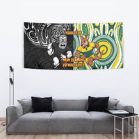 Custom Australia vs New Zealand Tapestry Rugby Rivalry Two Nations One Battle