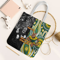 Custom Australia vs New Zealand Tote Bag Rugby Rivalry Two Nations One Battle