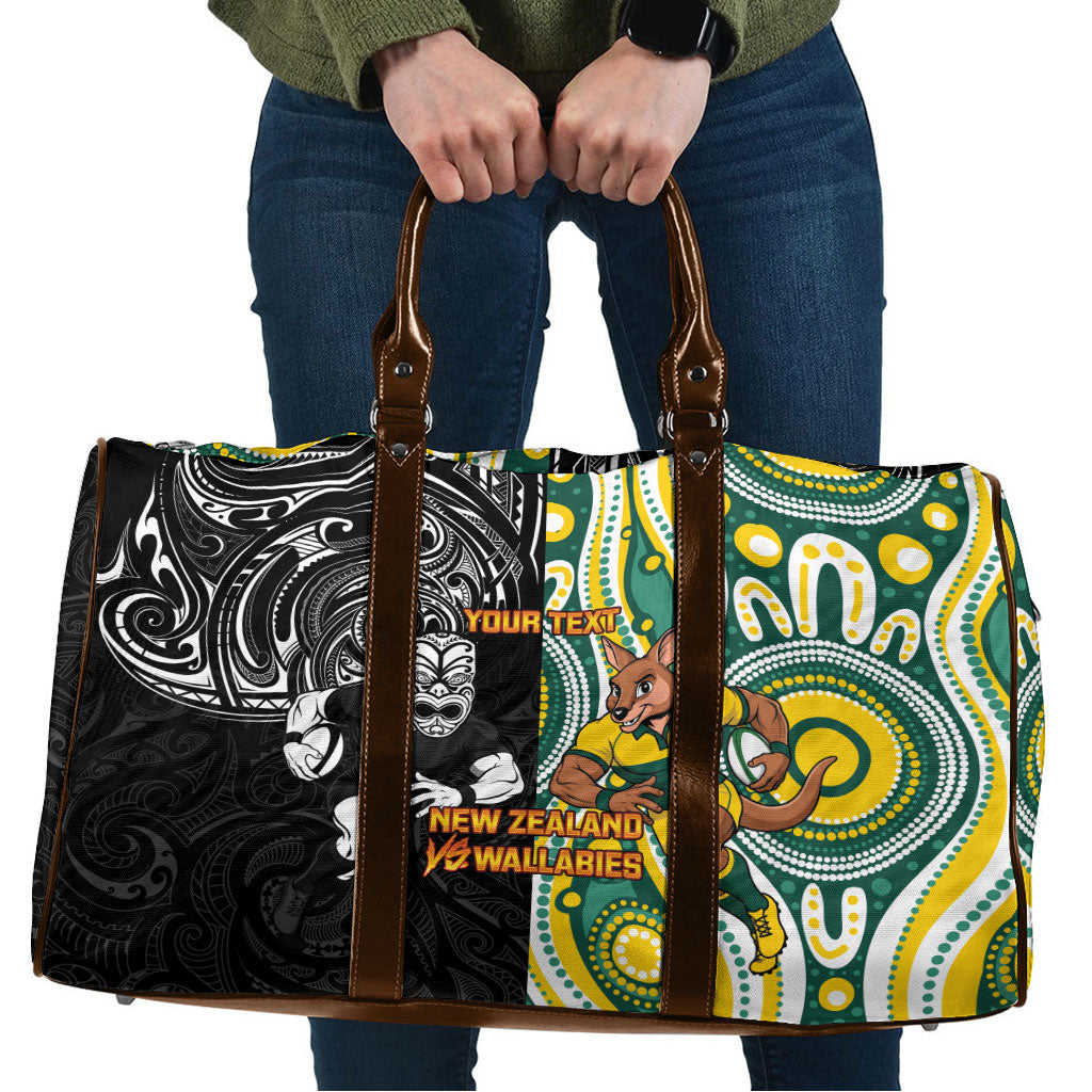 Custom Australia vs New Zealand Travel Bag Rugby Rivalry Two Nations One Battle