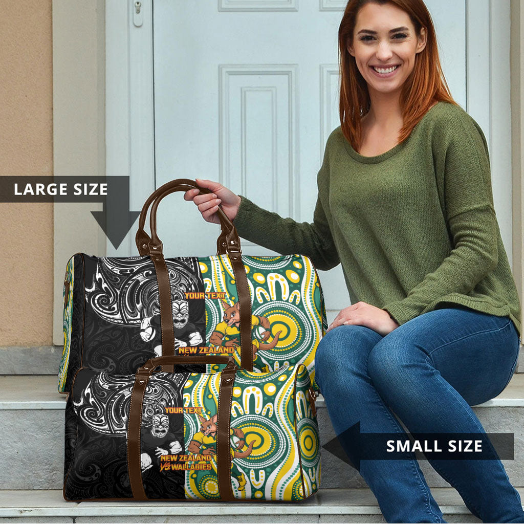 Custom Australia vs New Zealand Travel Bag Rugby Rivalry Two Nations One Battle