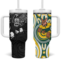 Australia vs New Zealand Tumbler With Handle Rugby Rivalry Two Nations One Battle