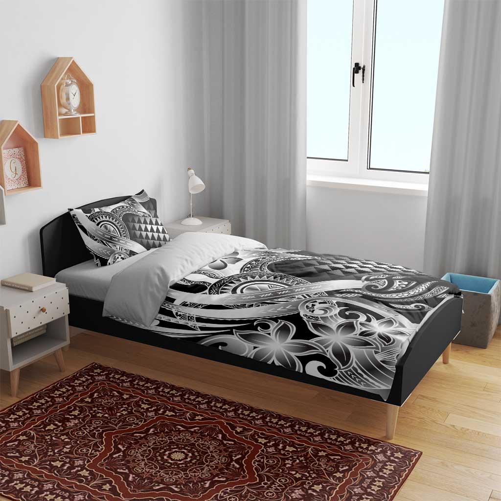 Aloha Black Tribal Honu Tattoo Bedding Set