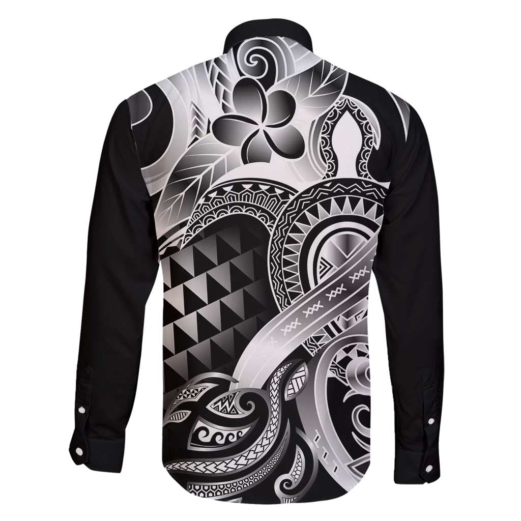 Aloha Black Tribal Honu Tattoo Family Matching Mermaid Dress and Hawaiian Shirt LT9 - Polynesian Pride