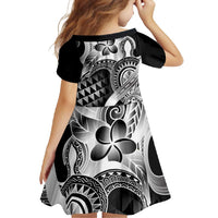 Aloha Black Tribal Honu Tattoo Family Matching Off Shoulder Maxi Dress and Hawaiian Shirt LT9 - Polynesian Pride