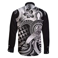 Aloha Black Tribal Honu Tattoo Family Matching Tank Maxi Dress and Hawaiian Shirt LT9 - Polynesian Pride