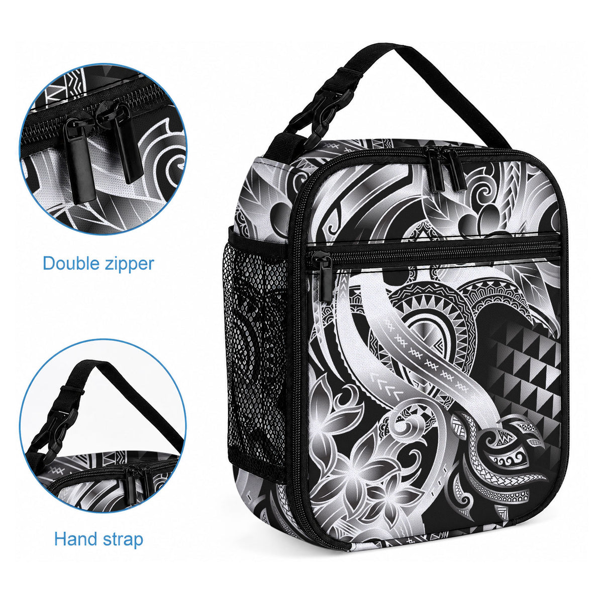 Aloha Black Tribal Honu Tattoo Lunch Bag LT9 - Polynesian Pride