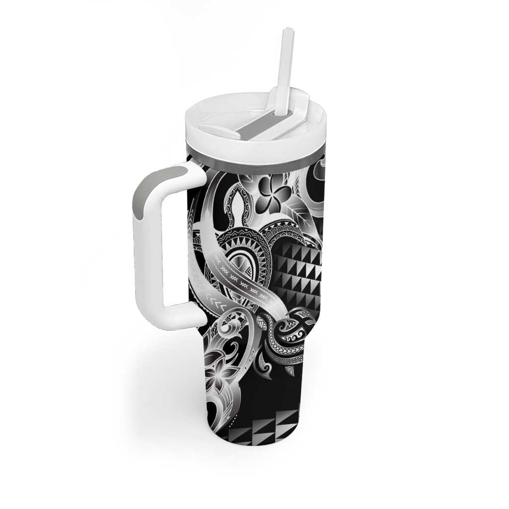 Aloha Black Tribal Honu Tattoo Tumbler With Handle LT9 - Polynesian Pride