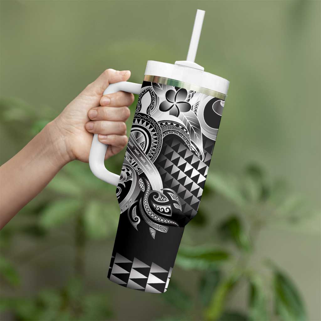 Aloha Black Tribal Honu Tattoo Tumbler With Handle LT9 - Polynesian Pride
