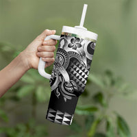 Aloha Black Tribal Honu Tattoo Tumbler With Handle LT9 - Polynesian Pride