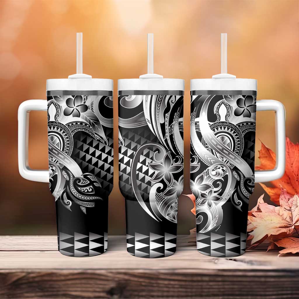 Aloha Black Tribal Honu Tattoo Tumbler With Handle LT9 - Polynesian Pride