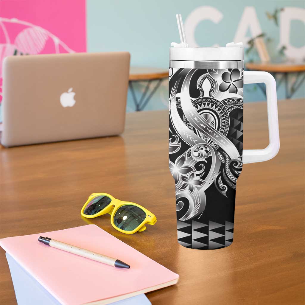 Aloha Black Tribal Honu Tattoo Tumbler With Handle LT9 - Polynesian Pride