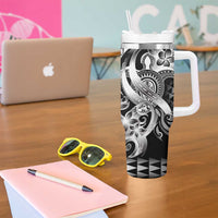 Aloha Black Tribal Honu Tattoo Tumbler With Handle LT9 - Polynesian Pride