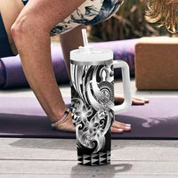 Aloha Black Tribal Honu Tattoo Tumbler With Handle LT9 - Polynesian Pride