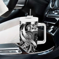 Aloha Black Tribal Honu Tattoo Tumbler With Handle LT9 - Polynesian Pride