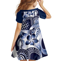 Aloha Blue Tribal Honu Tattoo Family Matching Off Shoulder Maxi Dress and Hawaiian Shirt LT9 - Polynesian Pride
