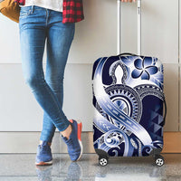 Aloha Blue Tribal Honu Tattoo Luggage Cover LT9 - Polynesian Pride