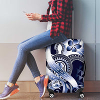 Aloha Blue Tribal Honu Tattoo Luggage Cover LT9 - Polynesian Pride