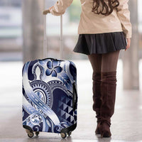 Aloha Blue Tribal Honu Tattoo Luggage Cover LT9 - Polynesian Pride