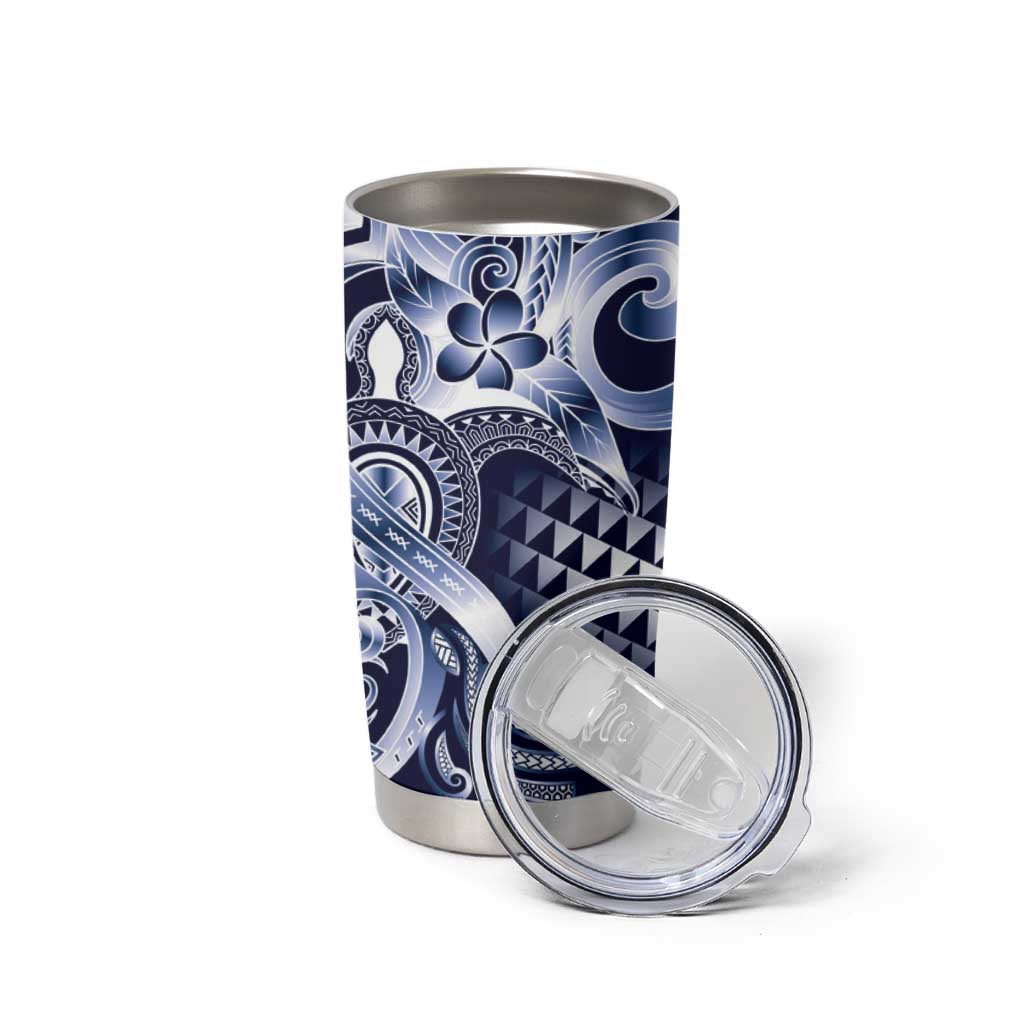 Aloha Blue Tribal Honu Tattoo Tumbler Cup LT9 - Polynesian Pride