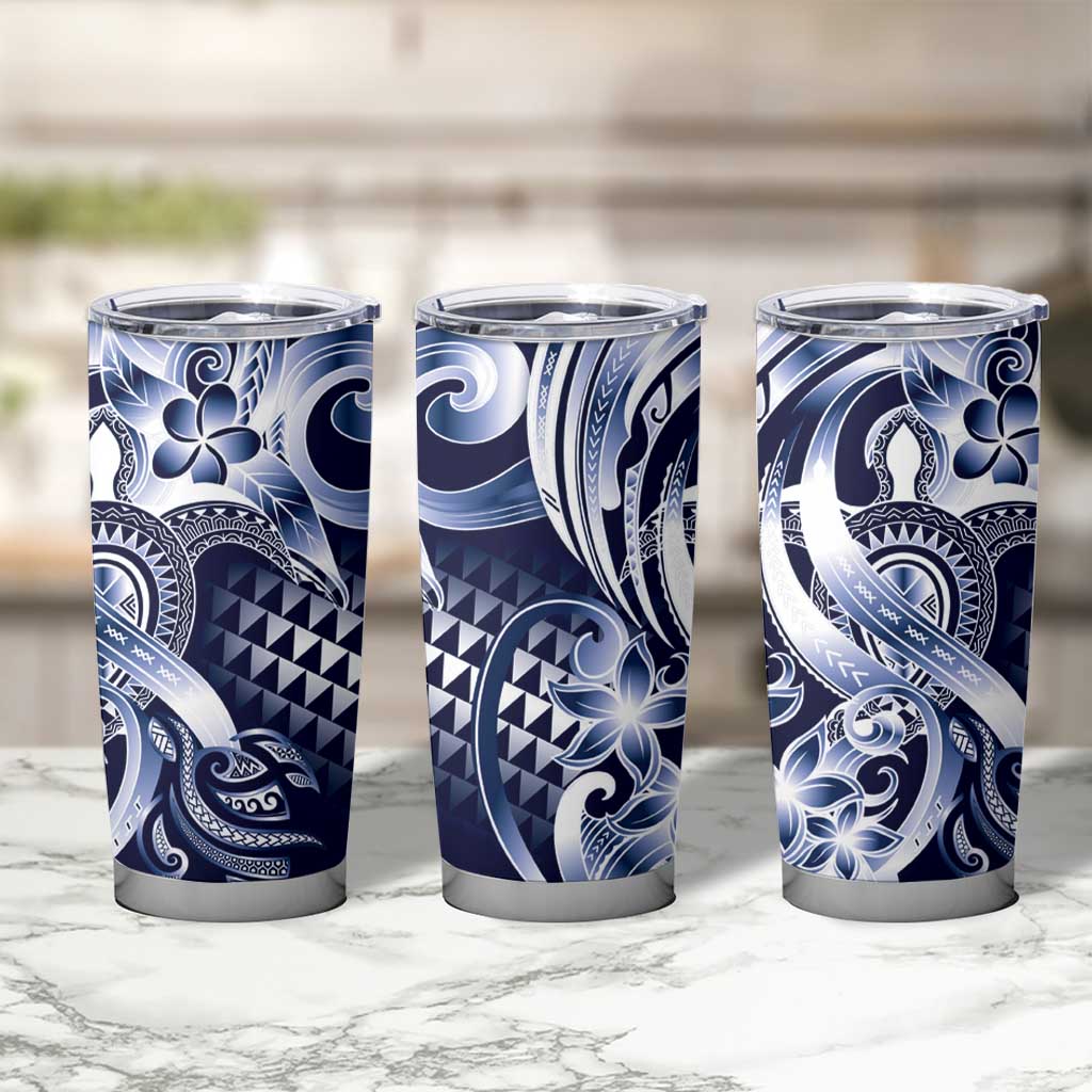 Aloha Blue Tribal Honu Tattoo Tumbler Cup LT9 - Polynesian Pride