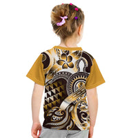 Aloha Gold Tribal Honu Tattoo Kid T Shirt LT9 - Polynesian Pride