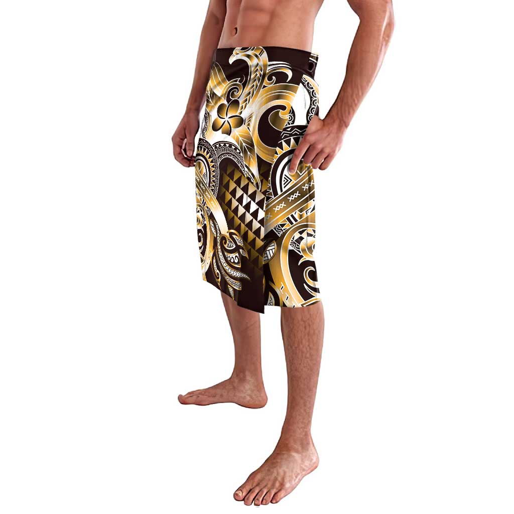 Aloha Gold Tribal Honu Tattoo Lavalava