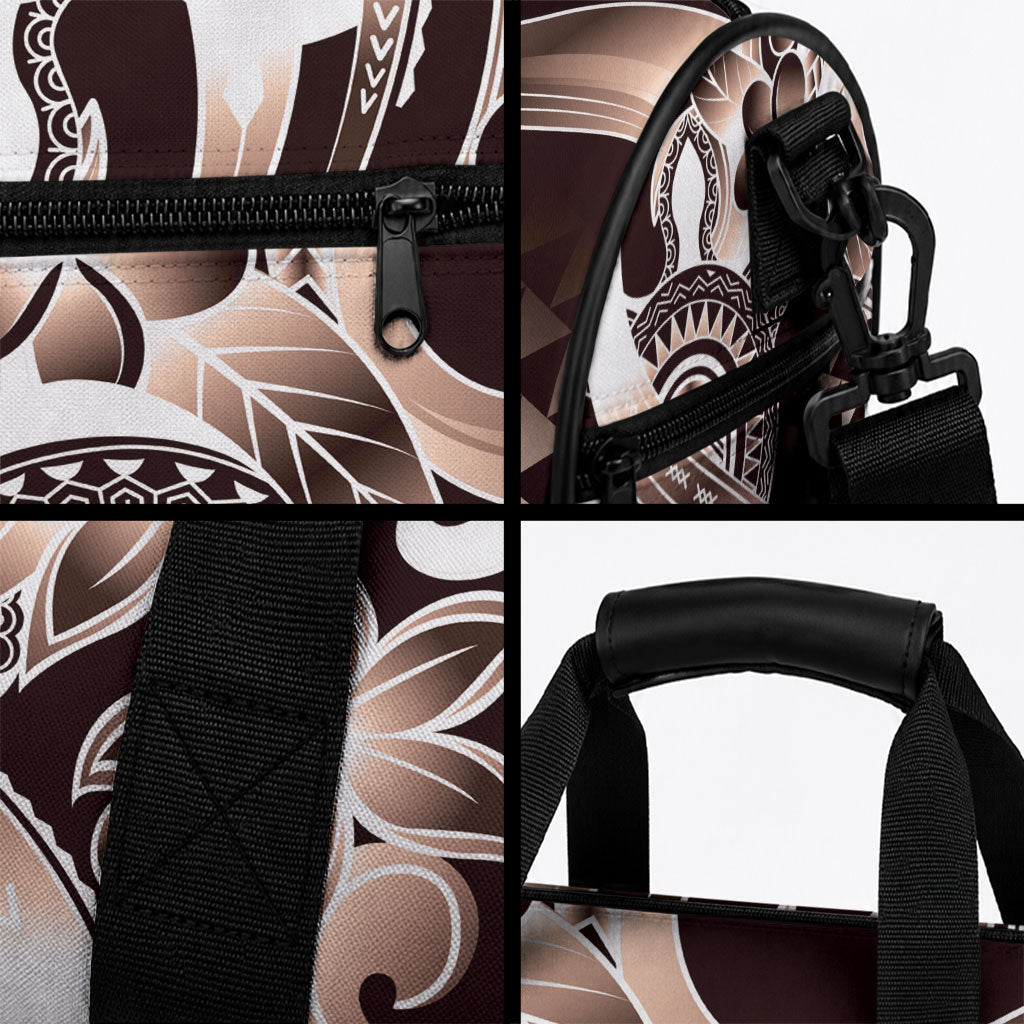 Aloha Mocha Mousse Tribal Honu Tattoo Duffle Bag LT9 - Polynesian Pride