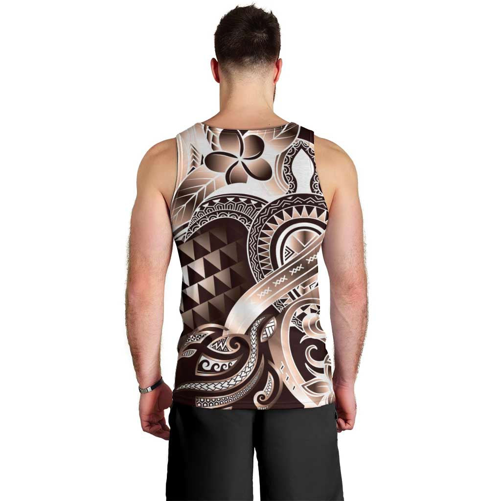 Aloha Mocha Mousse Tribal Honu Tattoo Men Tank Top