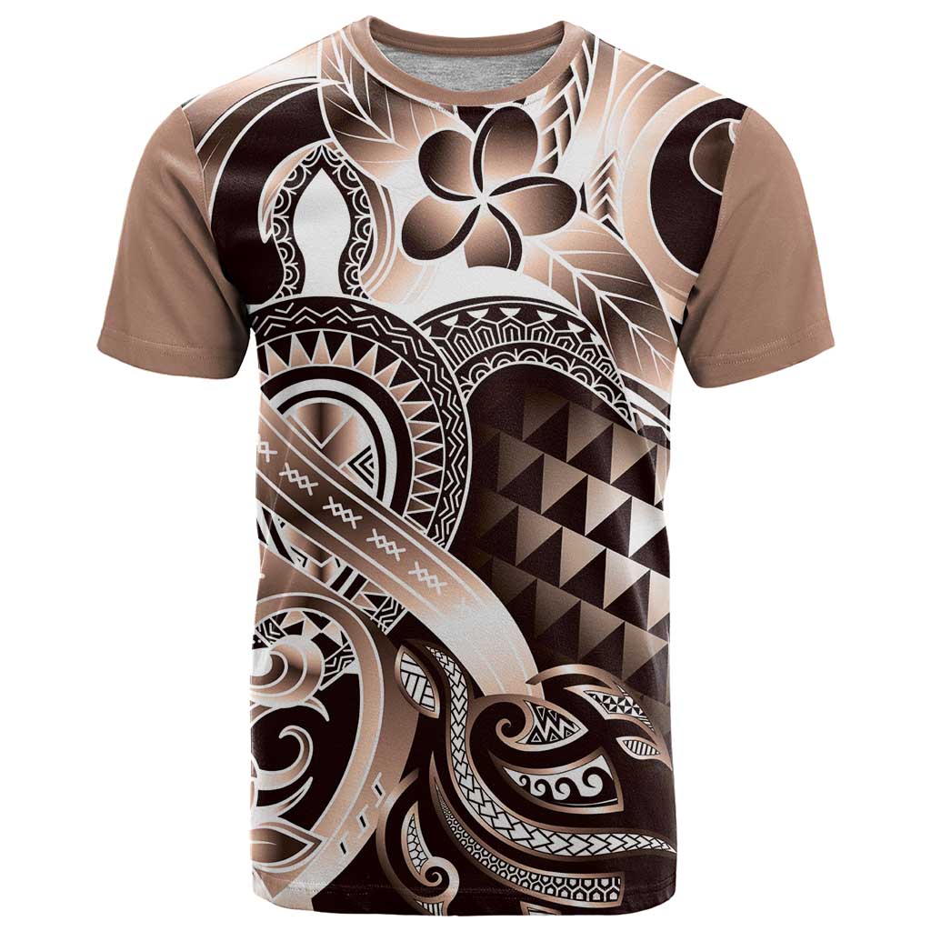 Aloha Mocha Mousse Tribal Honu Tattoo T Shirt LT9 Mocha Mousse - Polynesian Pride