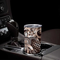 Aloha Mocha Mousse Tribal Honu Tattoo Tumbler Cup LT9 - Polynesian Pride