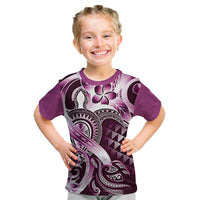 Aloha Pink Tribal Honu Tattoo Kid T Shirt LT9 Pink - Polynesian Pride