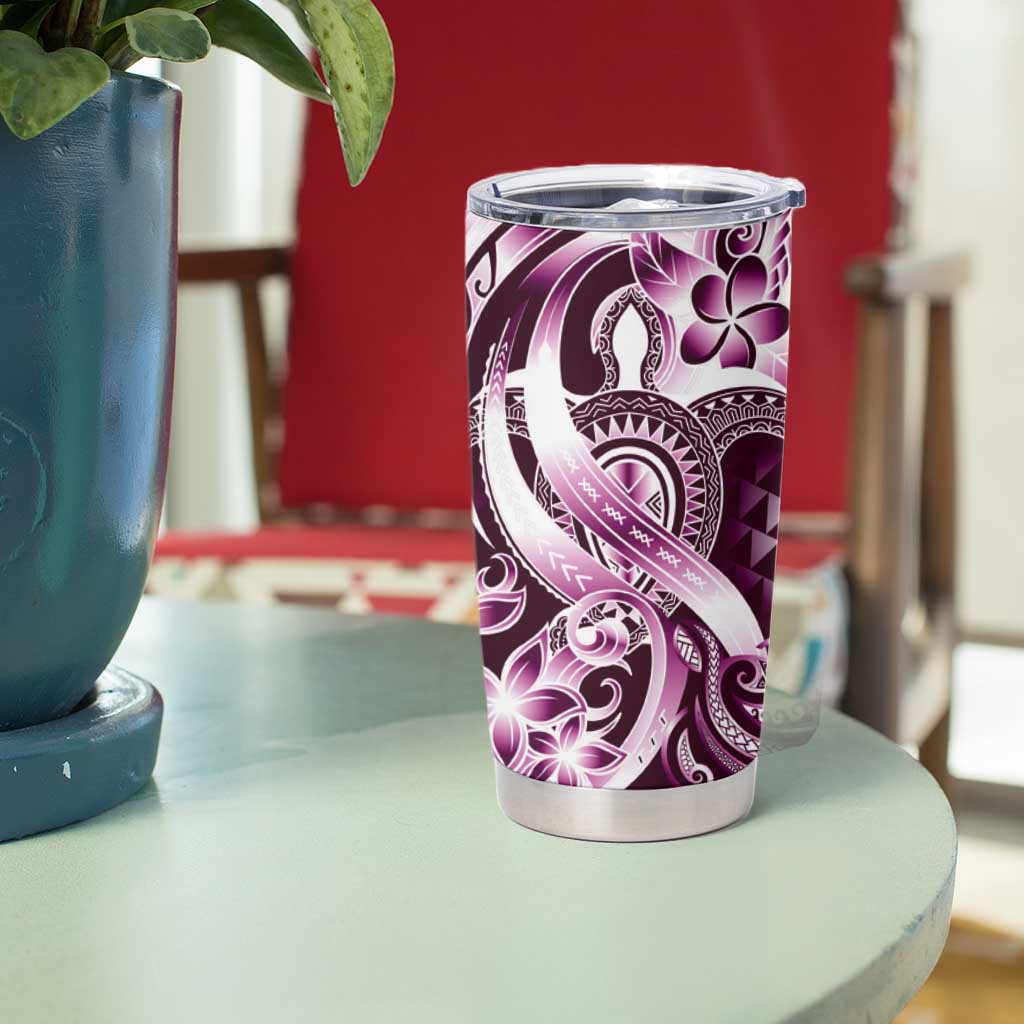 Aloha Pink Tribal Honu Tattoo Tumbler Cup