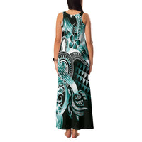Aloha Turquoise Tribal Honu Tattoo Family Matching Tank Maxi Dress and Hawaiian Shirt LT9 - Polynesian Pride