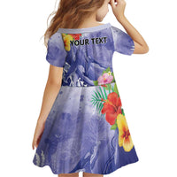Personalised Chuuk States Humpback Whale Family Matching Off Shoulder Short Dress and Hawaiian Shirt Polynesian Tropical Flowers LT9 - Polynesian Pride