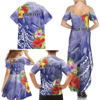 Personalised Chuuk States Humpback Whale Family Matching Summer Maxi Dress and Hawaiian Shirt Polynesian Tropical Flowers LT9 - Polynesian Pride