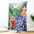 Personalised Pohnpei States Humpback Whale Blanket Polynesian Tropical Flowers