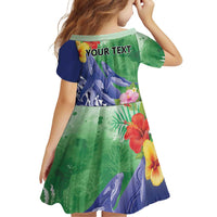 Personalised Pohnpei States Humpback Whale Family Matching Puletasi and Hawaiian Shirt Polynesian Tropical Flowers LT9 - Polynesian Pride